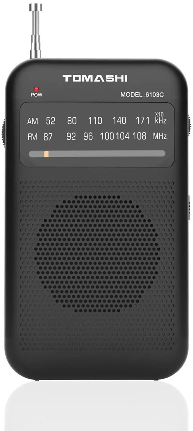 Main image of Portable Pocket Radio FM/AM, Battery Operated Transistor Radio with Headphone Jack, Clear Reception, Small Radio for Home, Outdoor, Daily Use