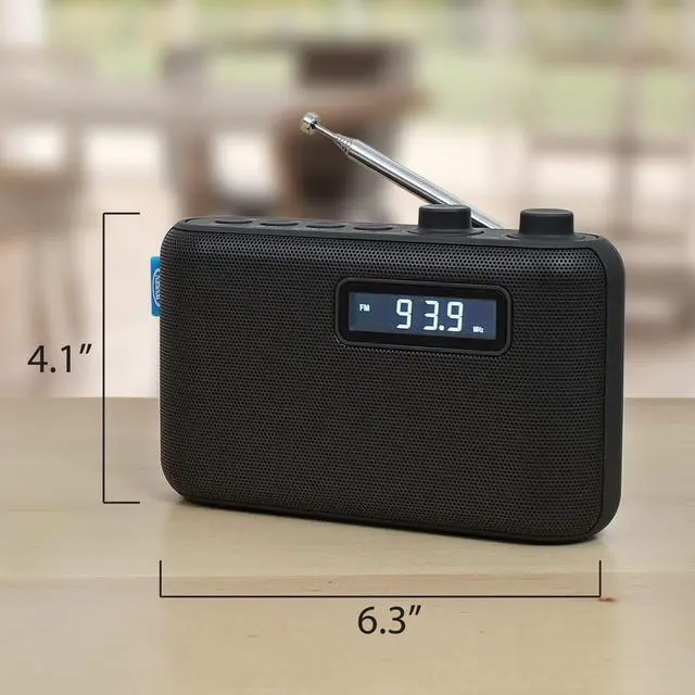 Alt view image 4 of 4 - SR-50 Portable AM/FM Digital Radio with Telescoping Antenna, Black, SR-50