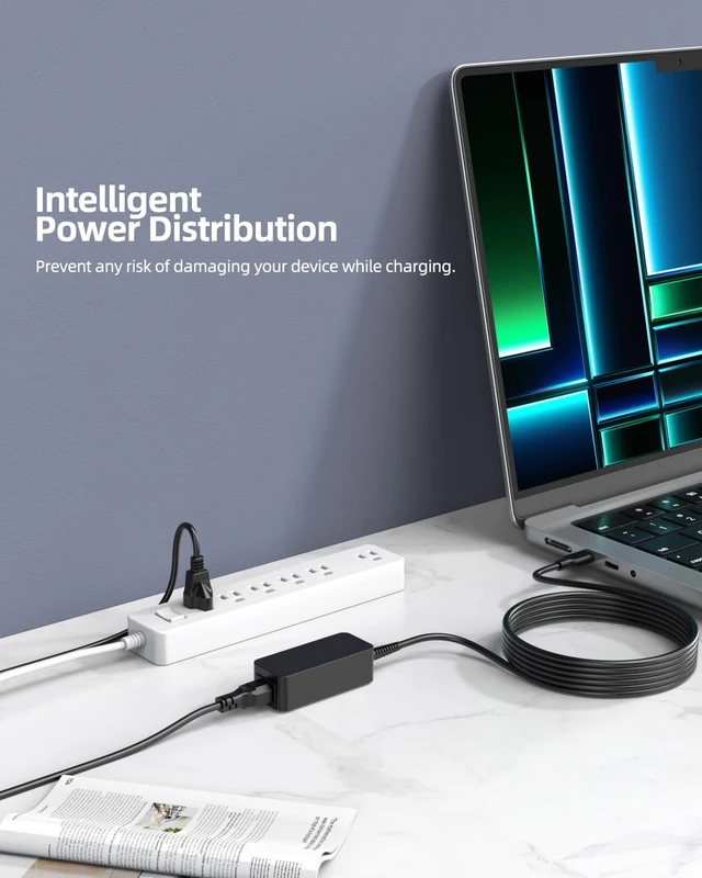 Alt view image 7 of 7 - Universal Fast Charger Fit for 45W Chromebook Laptop USB Type C Compatible with HP Chromebook X360 14, Lenovo Yoga/Thinkpad/Chromebook, Fit for ASUS Chromebook, Samsung Galaxy, XPS