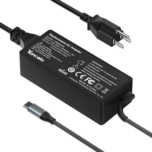 Alt view image 2 of 6 - 65W USB C Laptop Charger, Fast Charging Universal Computer Charger Cord Type C Compatible with Lenovo Laptops, Dell, HP, ASUS, Acer, Samsung Chromebooks, MacBook, for Home & Office Use