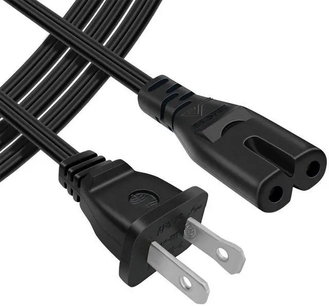 Main image of 2 Prong Figure 8 Cable C7 AC Power Cord for TV Xbox PS3 PS4 PS5