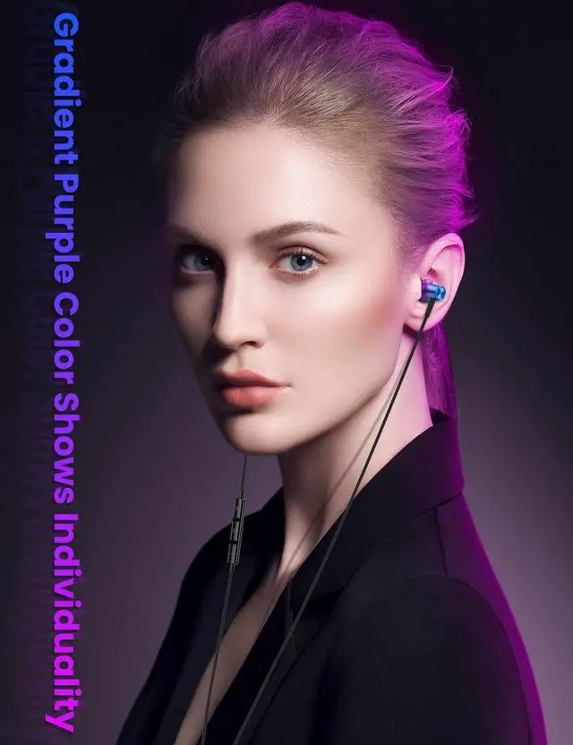 Alt view image 2 of 7 - Design for Apple MFi-Certified Wired Earbuds for Lightning Headphones Magnetic Wire Earphones Corded with Microphone Volume Control for iPhone 14 Plus 13 Pro Max 12 Mini 11 10 XS XR Purple