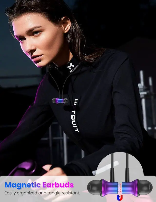 Alt view image 4 of 7 - Design for Apple MFi-Certified Wired Earbuds for Lightning Headphones Magnetic Wire Earphones Corded with Microphone Volume Control for iPhone 14 Plus 13 Pro Max 12 Mini 11 10 XS XR Purple