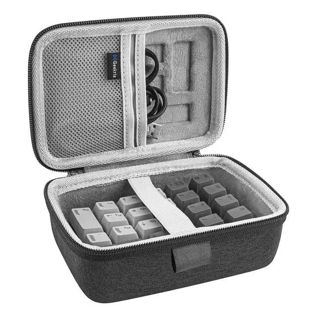 Alt view image 2 of 6 - Portable Number Pad Travel Case for Mechanical Numeric Keypad, Compatible with Qisan 21 Keys Mini Numpad, MOTOSPEED K23, Kinst Numpad 17, Tishled Mechanical Numpad (Dark Grey)