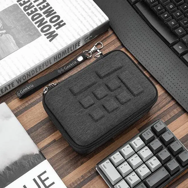 Alt view image 6 of 6 - Portable Number Pad Travel Case for Mechanical Numeric Keypad, Compatible with Qisan 21 Keys Mini Numpad, MOTOSPEED K23, Kinst Numpad 17, Tishled Mechanical Numpad (Dark Grey)