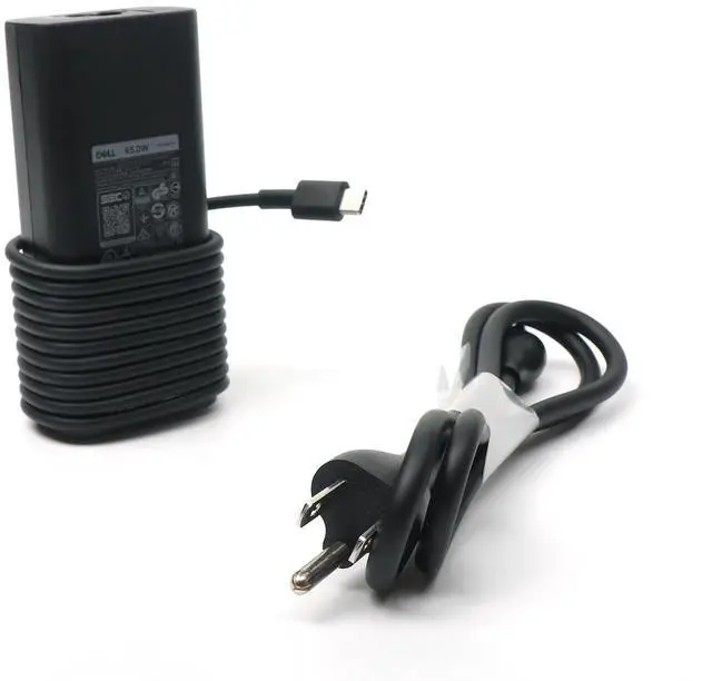 Alt view image 6 of 7 - 65W USB C Laptop Charger,Latitude 5300 2 in 1 5310 2 in 1 5320 5330 5340 5350 AC Adapter with 3ft Power Cord, Black, HA65NM190