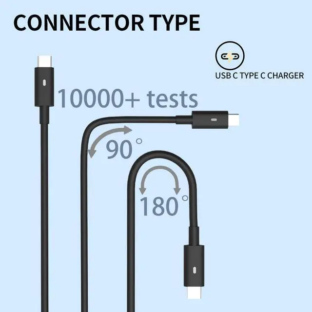 Alt view image 4 of 7 - 65W 60W 45W USB C Laptop Charger Compatible with Dell Latitude 7420 5420 5520 5450 5530 5540 5430 7350 7390 5440 5290 7440 7400 XPS 13 7390 9300 ChromeBook 3100 AC Adapter Type-C Power Cord