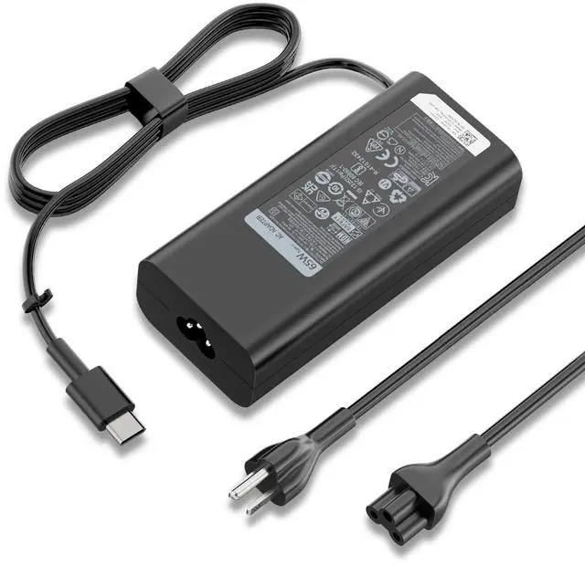 Main image of Slim 65W USB Type C Laptop Charger Compatible with Dell Computer, Latitude 5420 5430 5440 5450 5550 5520 7320 Inspiron 14 7425 16 7620 Chromebook 3100 3400 XPS 13 7390 2-in-1 Adapter (USB-C)