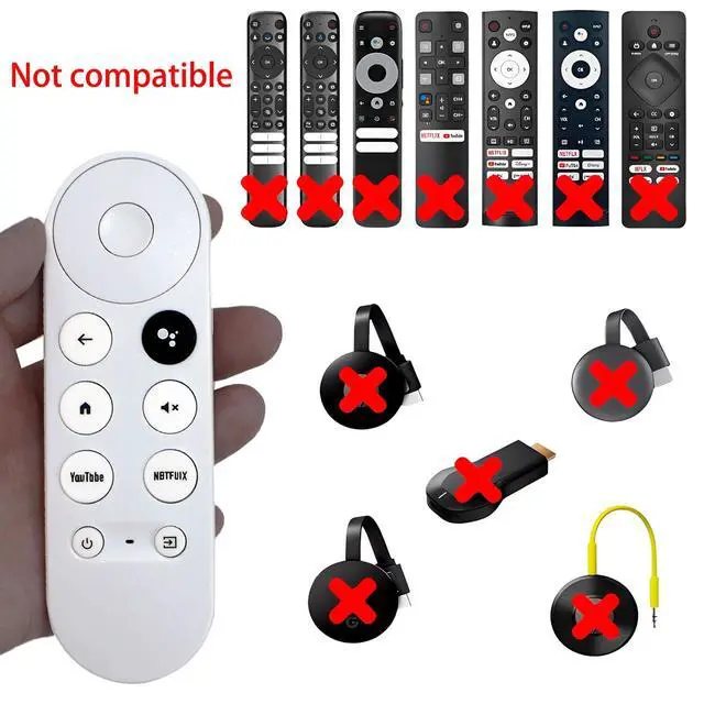 Alt view image 5 of 6 - G9N9N New Replacement Voice Remote Control Compatible with Google Chromecast TV (1st Gen), GA01920-US, GA01409-US GA01919-US, GA01923-US, GA02463-US (Only Compatible with Google Chromecast Snow)