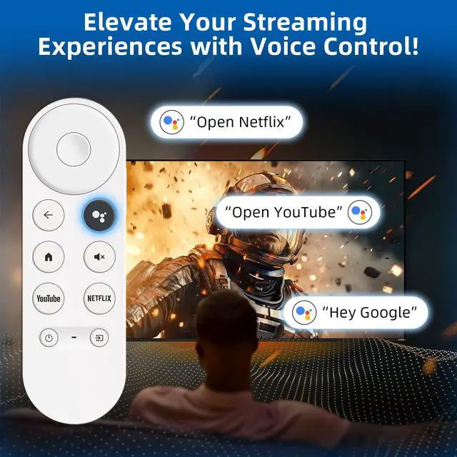 Alt view image 4 of 6 - Replacement Remote for Chromecast with Google TV Built-in. 1-Year