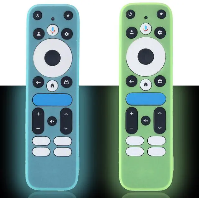 Main image of 2 Pack Luminous Remote Cover Compatible with 2025 Onn Google TV Box 4K pro Remote, Shockproof Case for Onn Google TV Remote Controller, Lightweight Anti-Slip Skin-Friendly Silicone Skin Sleeve