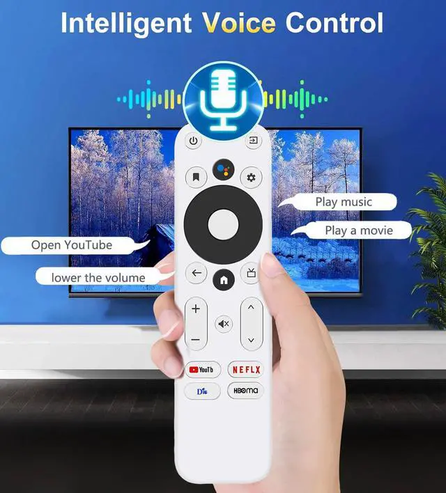 Alt view image 3 of 7 - Replacement Voice Remote Control for Onn Android TV FHD 4K UHD Streaming Stick TV Box 100024646 100026240, with Voice Function, with 4 Shortcut Buttons