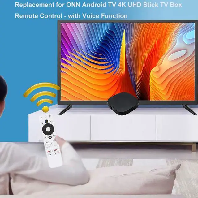 Alt view image 5 of 7 - Replacement Voice Remote Control for Onn Android TV FHD 4K UHD Streaming Stick TV Box 100024646 100026240, with Voice Function, with 4 Shortcut Buttons
