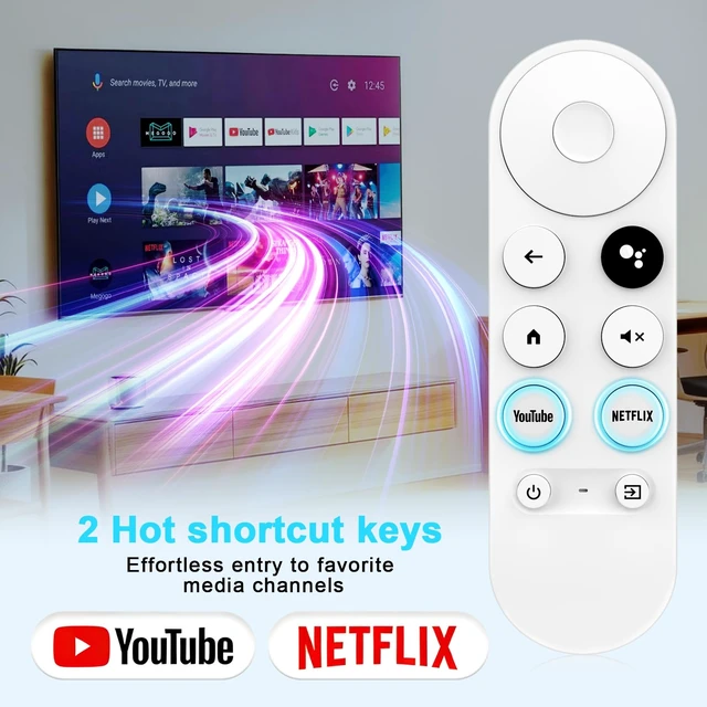 Alt view image 6 of 7 - Replacement Remote for Google-Chromecast-Remote, for Chromecast with Google TV Remote 4K/HD & Google TV Streamer 4K(Only for Snow Chromecast Google)