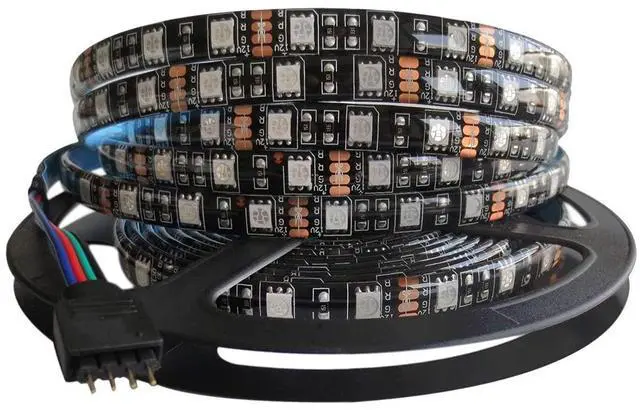 Main image of 5M Black PCB 5050 RGB LED Strip Waterproof IP65 300 SMD Black PCB Board DC 12V Flexible Light