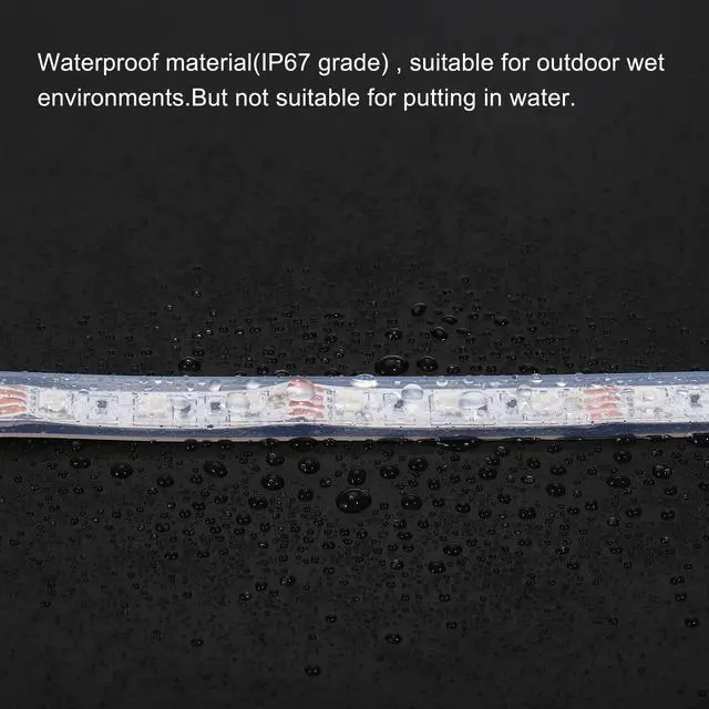 Alt view image 4 of 7 - 16.4ft Silicone Tube Sleeve, 2 Pack Flat Flexible IP67 Waterproof Protection Cover Fit RGBW/RGBWW 12mm Wide Non-Weatherproof LED Strip, Clear