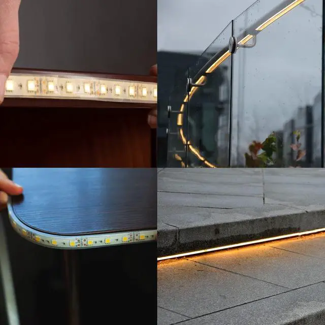 Alt view image 7 of 7 - 16.4ft Silicone Tube Sleeve, 2 Pack Flat Flexible IP67 Waterproof Protection Cover Fit RGBW/RGBWW 12mm Wide Non-Weatherproof LED Strip, Clear