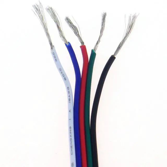 Alt view image 3 of 3 - 40FT 18 Gauge RGBW LED Strip Extension Cable 18AWG 5pin 5 Color Stand Electrical Flexible Wire Extension Cord for RGBW RGBWW LED Ribbon Lamp Tape Lighting (40 Feet per Spool)
