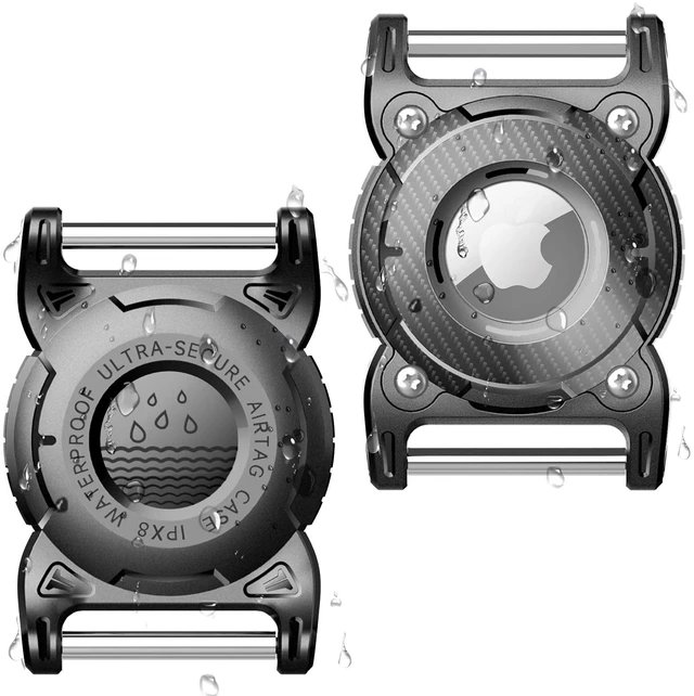 Main image of for Airtag Dog Collar Holder 2 Pack | Airtag Dog Waterproof - Airtag Holder for Dog Collar with Removable Metal Loop, Sturdy TPU,Lightweight,Compact Size,Fit 1" Width Collar,Airtag 1st,2nd Gen