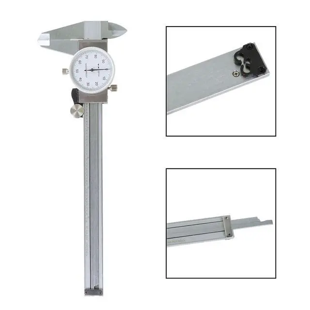 Alt view image 5 of 7 - 0-6 inch Dial Caliper Measuring Tool Imperial Stainless Steel 4-Way Dial Caliper 0.001" Shockproof with Plastic Case