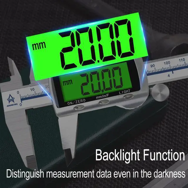 Alt view image 3 of 6 - Digital Caliper Electronic Measuring Tool,Digital Vernier Caliper Inch/Millimeter/Fraction Measurement Caliper for Jewelry-Metal Metric Measure Caliper for Engineer,LCD Screen Featured Backlight