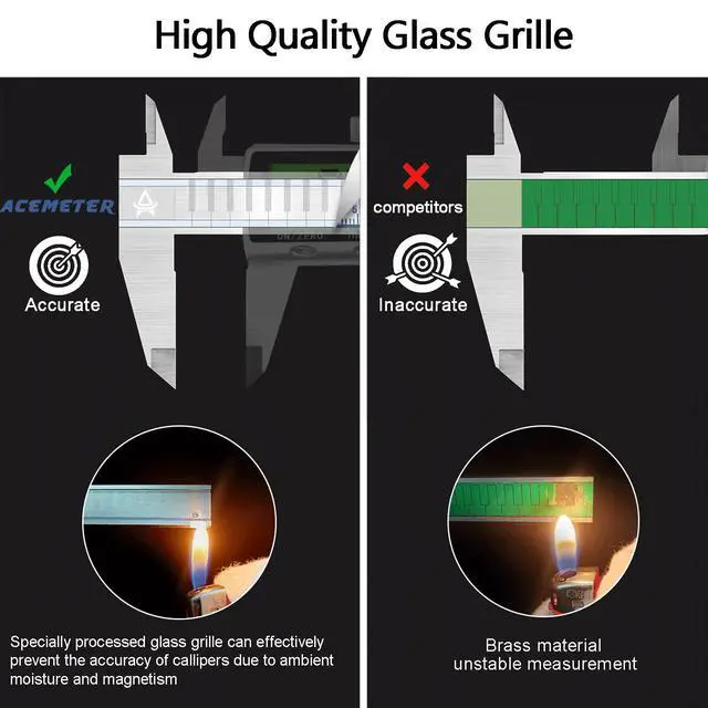 Alt view image 4 of 6 - Digital Caliper Electronic Measuring Tool,Digital Vernier Caliper Inch/Millimeter/Fraction Measurement Caliper for Jewelry-Metal Metric Measure Caliper for Engineer,LCD Screen Featured Backlight