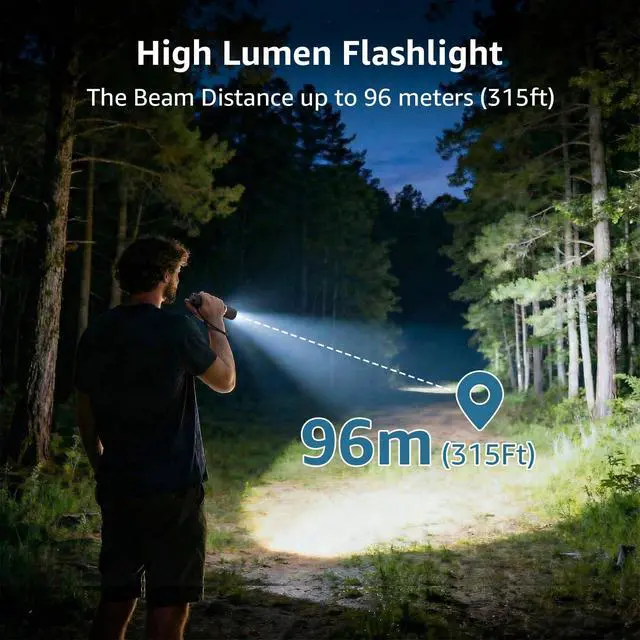 Alt view image 2 of 7 - LED Mini Flashlights High Lumens with Clip, Waterproof, Energy Saving, Portable for Outdoor, Emergency, AA Batteries Included, Tactical & Camping Accessories, 2 Packs