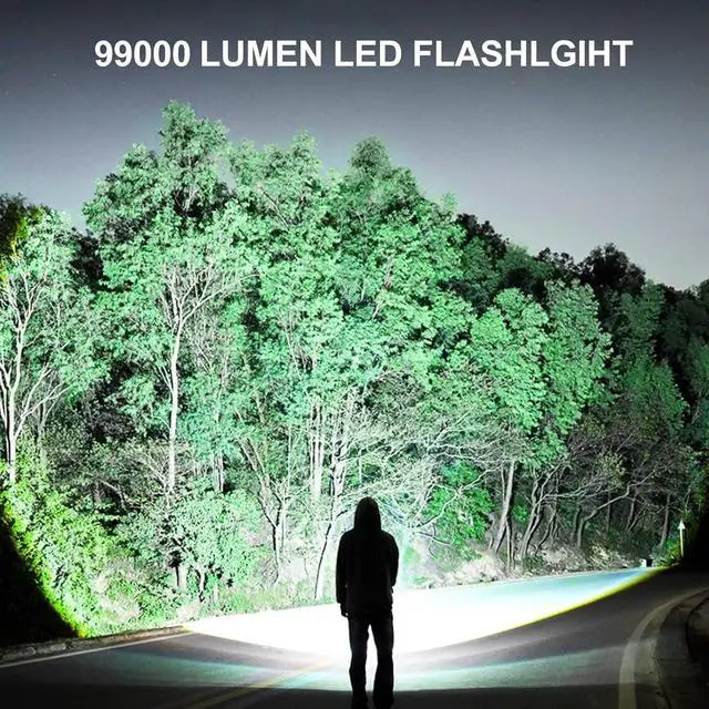Alt view image 2 of 7 - Rechargeable Flashlights 99000 High Lumens 2 Pack, Led Super Bright Flashlight with 5 Modes & IPX7 Waterproof, 15H Running Time, High Powered Flash Light for Home Camping Home Emergencies