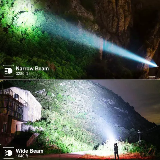 Alt view image 5 of 7 - Rechargeable Flashlights 99000 High Lumens 2 Pack, Led Super Bright Flashlight with 5 Modes & IPX7 Waterproof, 15H Running Time, High Powered Flash Light for Home Camping Home Emergencies