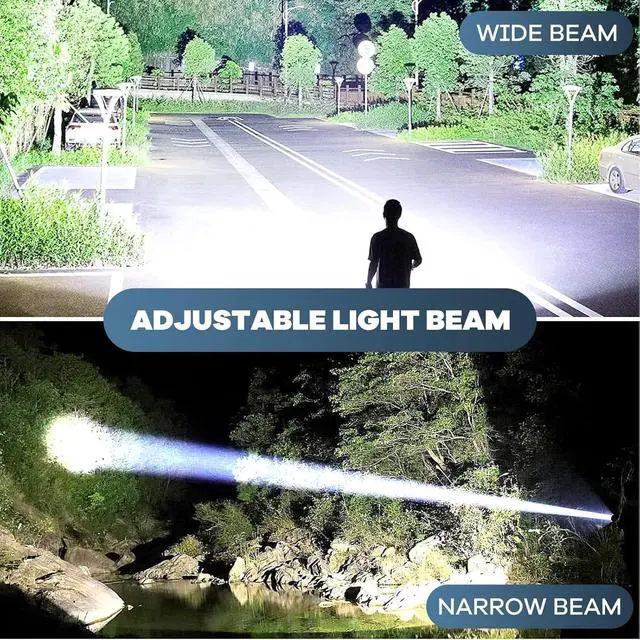 Alt view image 6 of 7 - Flashlights High Lumens Rechargeable 2 Pack, 99,000 Lumens Super Bright Flashlight, LED Powerful Flash Light, 7 Modes with COB Work Light, IPX7 Waterproof for Outdoor Camping Hiking