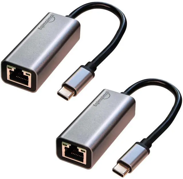 Main image of USBC Ethernet Adapter 2 Pack,2Pcs TypeC to RJ45 Ethernet Gigabit Network Adapter Compatible with Windows, MacOS, Linux, and More TypeC to RJ45 with 1000MBPS (2*USB C to RJ45)