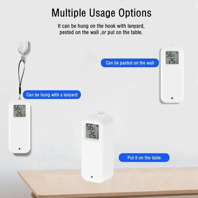 Alt view image 7 of 7 - WLAN Thermometer Hygrometer Sensor, Wireless Smart Temperature and Humidity Digital Display Monitor, with Remote App Notification Alert for Home, Greenhouse(1pack)