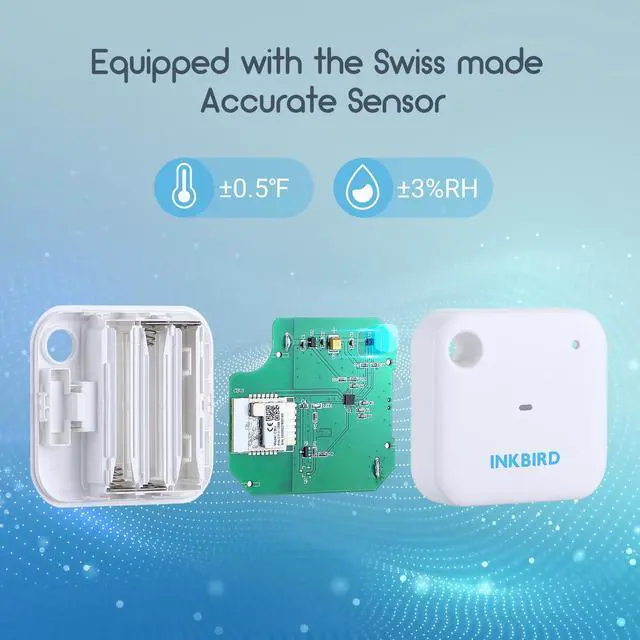 Alt view image 2 of 7 - WiFi Thermometer Hygrometer Monitor, Smart Temperature Humidity Sensor IBS-TH3 with App Notification Alert, 1 Year Data Storage Export, Remote Monitor for Greenhouse Wine Cellar Baby Room