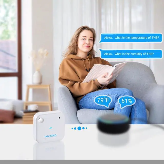 Alt view image 4 of 7 - WiFi Thermometer Hygrometer Monitor, Smart Temperature Humidity Sensor IBS-TH3 with App Notification Alert, 1 Year Data Storage Export, Remote Monitor for Greenhouse Wine Cellar Baby Room