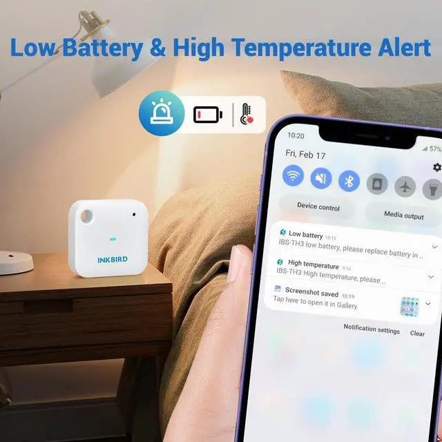 Alt view image 5 of 7 - WiFi Thermometer Hygrometer Monitor, Smart Temperature Humidity Sensor IBS-TH3 with App Notification Alert, 1 Year Data Storage Export, Remote Monitor for Greenhouse Wine Cellar Baby Room