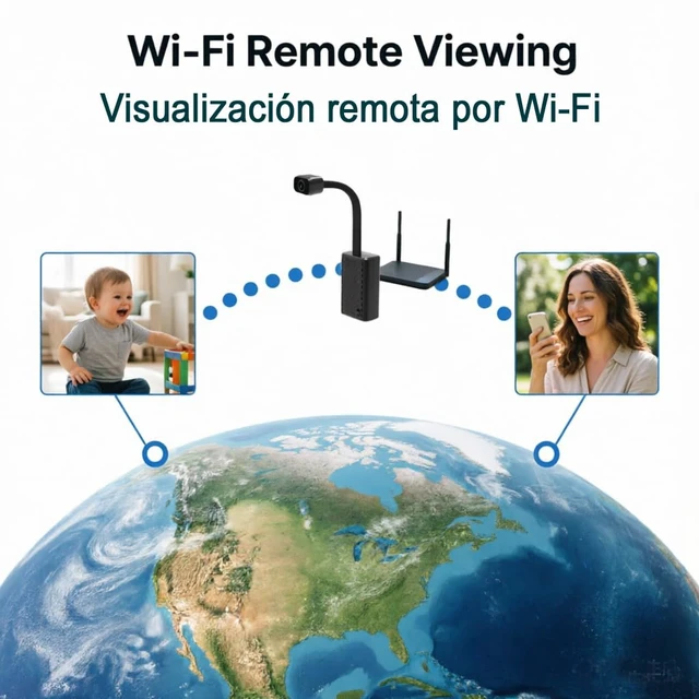 Alt view image 7 of 7 - Rettru Indoor Security Camera WiFi with Magnetic Mount and Battery Powered | Wireless Camera with Color Night Vision,Motion Detection,SD Local/Cloud Storage,Phone APP & PC Viewing