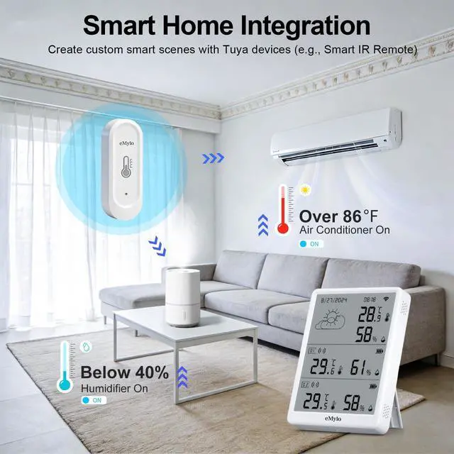 Alt view image 7 of 7 - WiFi Thermometer Hygrometer 3 Pack, Smart Digital Indoor Temperature Humidity Monitor 328Ft Rang with 2 IP65 Outdoor Wireless Sensors, App Alerts, Free Data Storage Export, for Home, Greenhouse