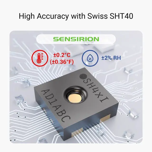 Alt view image 5 of 7 - Smart Temp & Humidity Sensor, LoRa Long Range, 2 Year Battery, Indoor Monitoring for Wine Cellar, Bedroom, Nursery, Greenhouse, RV, with App, Email & SMS Alerts, Alexa IFTTT, 2 Pack + Hub