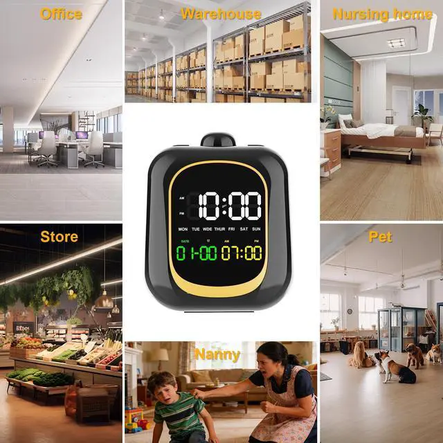 Alt view image 5 of 7 - Hidden Camera Clock - WiFi Full HD 2K Indoor Spy Security Camera Night Vision Motion Detection Nanny 2.4G/5G WiFi Real Time Watch Live Video Nanny Cam