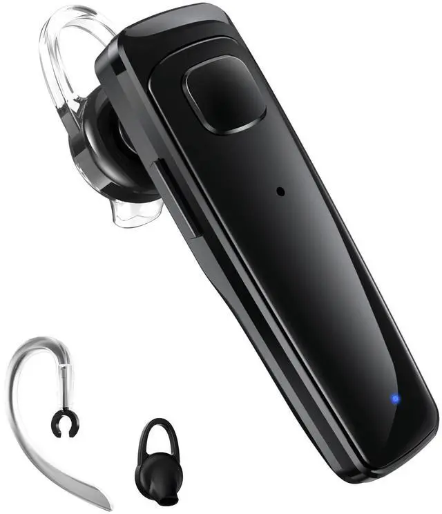 Main image of Bluetooth Headset, Single Ear Business Earbuds, V5.3 Hands-Free Earphones with Hook, 16 Hrs Talk Time Wireless Earbuds, Bluetooth Earpiece with Built-in Mic for Driving/Business/Office/Truck Driver