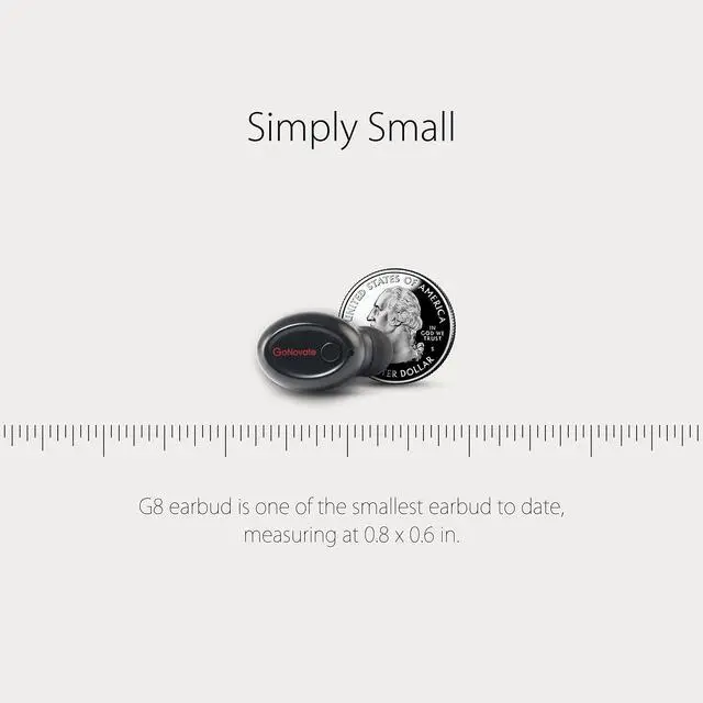 Alt view image 5 of 6 - G8 Bluetooth Earpiece Wireless Headphone Mini Invisible Earbud, 6 Hrs Playtime 2 Magnetic USB Chargers Tiny Smallest Headset Single Car Earphone with Mic for Samsung Galaxy (1 Piece)