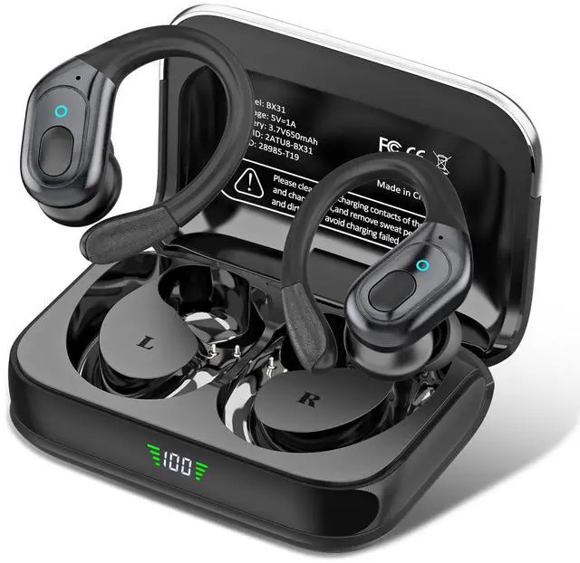 Main image of Wireless Earbuds, Sports Bluetooth Headphones, 75Hrs Playtime Ear Buds with LED Power Display, Noise Canceling Headset, IPX7 Waterproof Earphones for Workout/Running