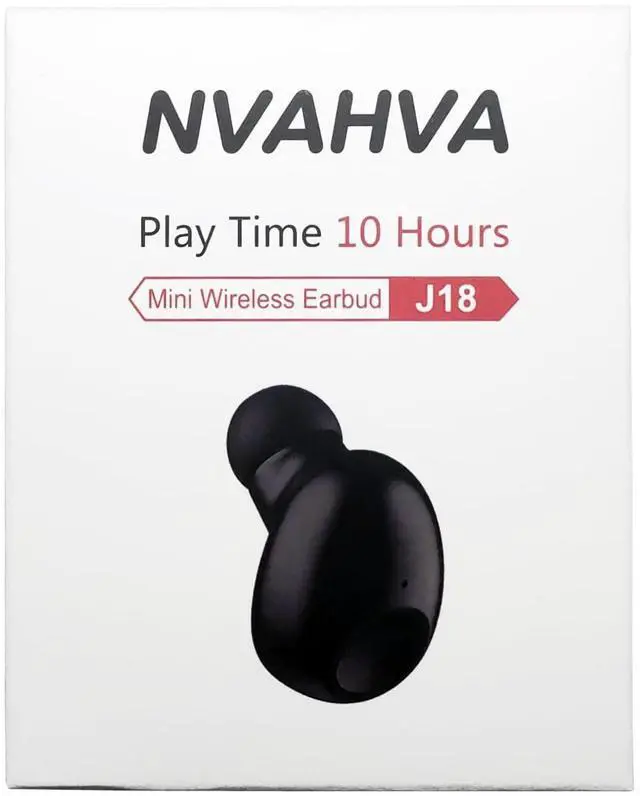 Main image of Single Bluetooth Earpiece10 Hrs Playtime, Wireless Headphone, Mono Headset Hands-Free Car Earphone, Cell Phone Bluetooth Earbud for Smart Phones PC TV Audiobook (Black)