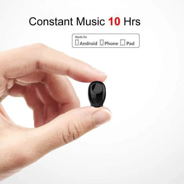Alt view image 3 of 6 - Single Bluetooth Earpiece10 Hrs Playtime, Wireless Headphone, Mono Headset Hands-Free Car Earphone, Cell Phone Bluetooth Earbud for Smart Phones PC TV Audiobook (Black)