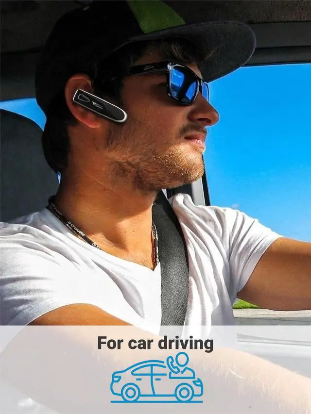Alt view image 6 of 7 - Bluetooth Earpiece for Cell Phone with Mic Wireless in Ear Earbud Headphones Car Headset with 50 Hours Noise Canceling Hands Free Calling Compatible with Driving, iPhone, Samsung, Black