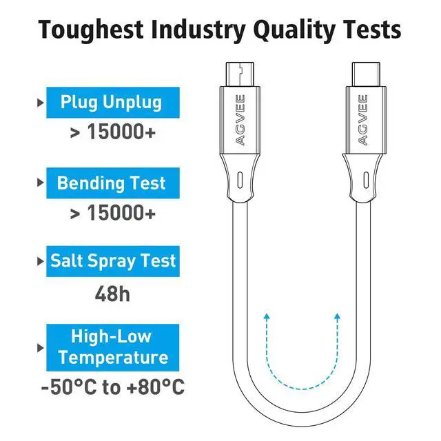 Alt view image 5 of 7 - 2 Pack 10ft USB-C to Micro USB Cable | Gold Plated End Tips, Data Transfer Charger Cord for Micro USB Devices, PS4 XBox Controller, Kindle, Old Android Phone