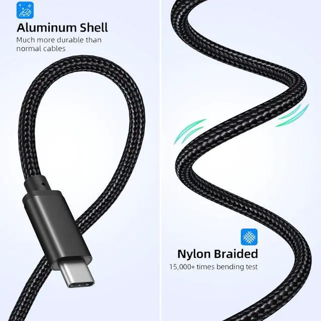 Alt view image 7 of 7 - Micro USB to USB C Cable 3.3ft, 3 Pack Braided USBC to Micro USB Cable, 2.4A Charging & 480Mbps Data Transfer,Type-C to USB Micro Android Charger Cable for Kindle/PS4 Xbox Controller/Samsung S7 S6 S5