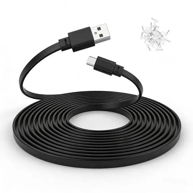 Main image of USB C Extension Cable 25 FT for Outdoor Camera, Waterproof Charger Cord