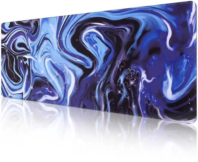 Main image of Waterproof Mouse Pad with Durable Stitched Edge, Large Gaming Keyboard Pad, Non-Slip Rubber Base, Extended Desk pad for Gamer, Office & Home, Fluid Mousepad 31.5''x 11.8''x 0.12''