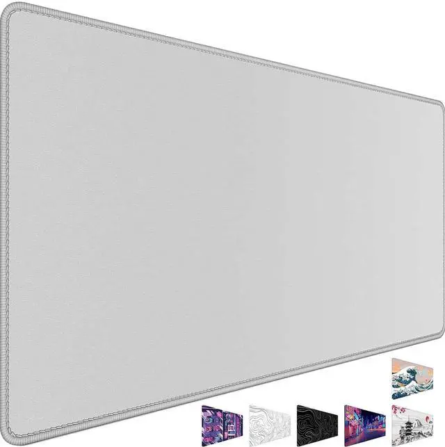 Main image of Large Mouse Pad, Desk Mat Large Office Desk Pad Gaming Mouse Pad with Stitched Edges, 35.4" x 15.7" Mousepad with Non-Slip Waterproof Rubber Base for PC Laptop Home Office Accessories, Gray